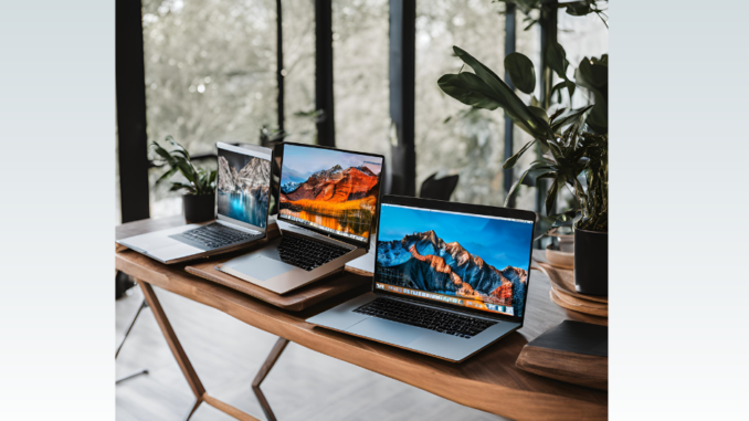 laptops on a beautiful desk